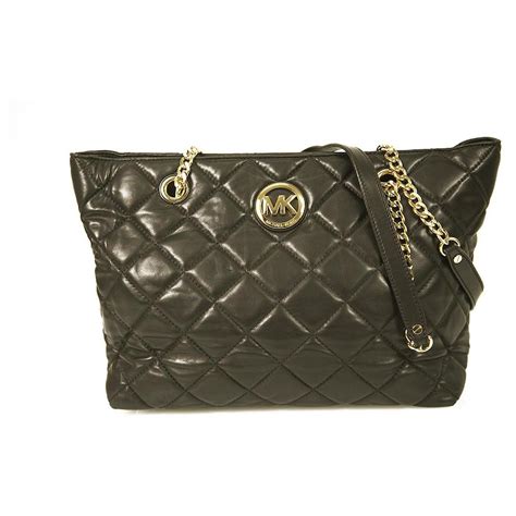 michael kors fulton quilted tote review|Michael Kors canvas tote.